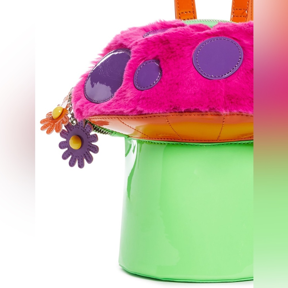 Dolls Kill Vibrant Pink and Green Mushroom Bag - Raver Girl Y2K - Picture 7 of 9